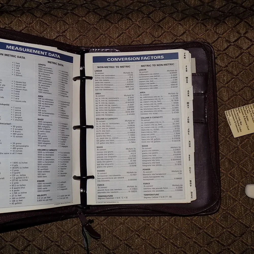 New Wall Street Collection day planner w/ extra note pages